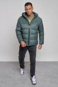 Купить Куртка мужская зимняя с капюшоном спортивная великан цвета хаки 8377Kh, фото 9