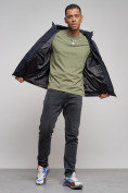 Купить Куртка мужская зимняя с капюшоном спортивная великан темно-синего цвета 8377TS, фото 13