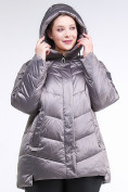 Купить Куртка зимняя женская стеганная коричневого цвета 85-923_48K, фото 5