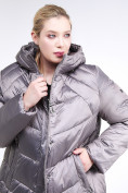 Купить Куртка зимняя женская стеганная коричневого цвета 85-923_48K, фото 7
