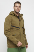 Купить Куртка спортивная мужская с капюшоном бежевого цвета 8596B, фото 10