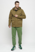 Купить Куртка спортивная мужская с капюшоном бежевого цвета 8596B, фото 6