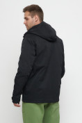 Купить Куртка спортивная мужская с капюшоном черного цвета 8596Ch, фото 15