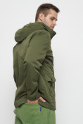 Купить Куртка спортивная мужская с капюшоном цвета хаки 8596Kh, фото 14