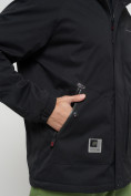 Купить Куртка спортивная мужская с капюшоном черного цвета 8598Ch, фото 12