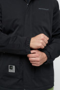 Купить Куртка спортивная мужская с капюшоном черного цвета 8598Ch, фото 13