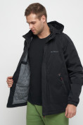 Купить Куртка спортивная мужская с капюшоном черного цвета 8598Ch, фото 16