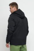 Купить Куртка спортивная мужская с капюшоном черного цвета 8598Ch, фото 18