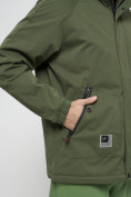Купить Куртка спортивная мужская с капюшоном цвета хаки 8598Kh, фото 14