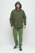 Купить Куртка спортивная мужская с капюшоном цвета хаки 8598Kh, фото 6