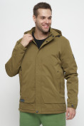 Купить Куртка спортивная мужская с капюшоном бежевого цвета 8599B, фото 11