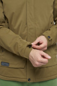 Купить Куртка спортивная мужская с капюшоном бежевого цвета 8599B, фото 15
