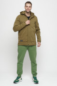 Купить Куртка спортивная мужская с капюшоном бежевого цвета 8599B, фото 3