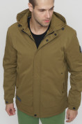 Купить Куртка спортивная мужская с капюшоном бежевого цвета 8599B, фото 8