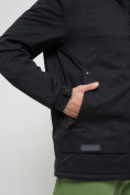 Купить Куртка спортивная мужская с капюшоном черного цвета 8599Ch, фото 12
