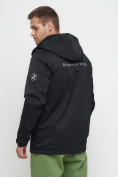 Купить Куртка спортивная мужская с капюшоном черного цвета 8599Ch, фото 14