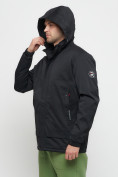 Купить Куртка спортивная мужская с капюшоном черного цвета 8599Ch, фото 17