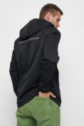 Купить Куртка спортивная мужская с капюшоном черного цвета 8599Ch, фото 9