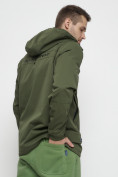 Купить Куртка спортивная мужская с капюшоном цвета хаки 8599Kh, фото 10