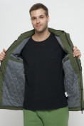 Купить Куртка спортивная мужская с капюшоном цвета хаки 8599Kh, фото 14