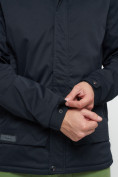 Купить Куртка спортивная мужская с капюшоном темно-синего цвета 8599TS, фото 14