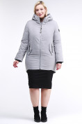 Купить Куртка зимняя женская классическая серого цвета 86-801_20Sr