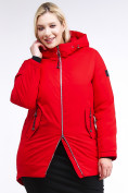 Купить Куртка зимняя женская классическая красного цвета 86-801_4Kr, фото 3