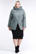 Купить Куртка зимняя женская классическая цвета хаки 86-801_7Kh