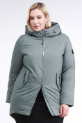Купить Куртка зимняя женская классическая цвета хаки 86-801_7Kh, фото 3