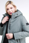 Купить Куртка зимняя женская классическая цвета хаки 86-801_7Kh, фото 8