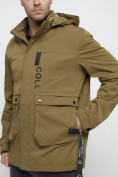 Купить Куртка спортивная мужская с капюшоном бежевого цвета 8600B, фото 10