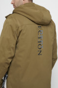 Купить Куртка спортивная мужская с капюшоном бежевого цвета 8600B, фото 13