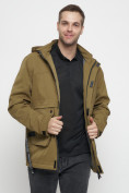 Купить Куртка спортивная мужская с капюшоном бежевого цвета 8600B, фото 14