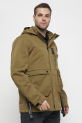 Купить Куртка спортивная мужская с капюшоном бежевого цвета 8600B, фото 8