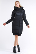 Купить Куртка зимняя женская молодежная стеганная черного цвета 870_01Ch, фото 2