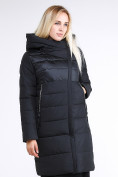 Купить Куртка зимняя женская молодежная стеганная черного цвета 870_01Ch, фото 4
