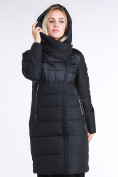 Купить Куртка зимняя женская молодежная стеганная черного цвета 870_01Ch, фото 6
