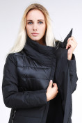 Купить Куртка зимняя женская молодежная стеганная черного цвета 870_01Ch, фото 7