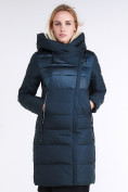 Купить Куртка зимняя женская молодежная стеганная темно-зеленого цвета 870_03TZ, фото 3