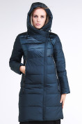 Купить Куртка зимняя женская молодежная стеганная темно-зеленого цвета 870_03TZ, фото 6