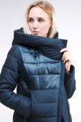Купить Куртка зимняя женская молодежная стеганная темно-зеленого цвета 870_03TZ, фото 8