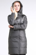 Купить Куртка зимняя женская молодежная стеганная светло-серого цвета 870_05SS, фото 5