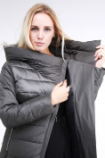 Купить Куртка зимняя женская молодежная стеганная светло-серого цвета 870_05SS, фото 6