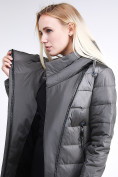 Купить Куртка зимняя женская молодежная стеганная светло-серого цвета 870_05SS, фото 7
