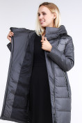 Купить Куртка зимняя женская молодежная стеганная серого цвета 870_11Sr, фото 2