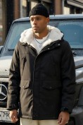 Купить Парка мужская зимняя удлиненная с мехом черного цвета 8755Ch, фото 3