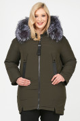 Купить Куртка зимняя женская молодежная цвета  хаки 88-953_8Kh, фото 2