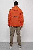 Купить Куртка спортивная мужская весенняя с капюшоном оранжевого цвета 88021O, фото 4