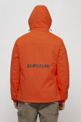 Купить Куртка спортивная мужская весенняя с капюшоном оранжевого цвета 88021O, фото 9