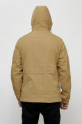 Купить Куртка спортивная мужская весенняя с капюшоном бежевого цвета 88022B, фото 12